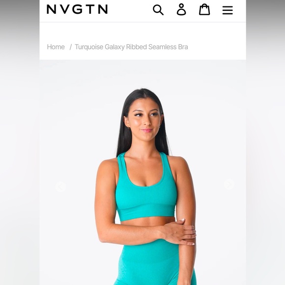 NVGTN seamless turquoise matching set small - Picture 4 of 11